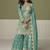 Sea green simar silk embroidered designer plazzo suit