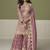 Onion pink simar silk embroidered designer plazzo suit