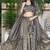 Grey- gold crush fabric sequins embroidery semi-stitched lehenga & unstitched blouse dupatta with bag