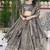 Grey- gold crush fabric sequins embroidery semi-stitched lehenga & unstitched blouse dupatta with bag