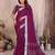 Plum Color Zari Border Cotton Saree 