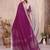 Plum Color Zari Border Cotton Saree 