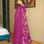 Rani pink heavy rayon digital printed anarkali gown with georgette dupatta & half inner