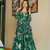 Green color heavy rayon fully flared anarkali gown with half inner