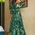 Green color heavy rayon fully flared anarkali gown with half inner