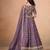 D Purple Soft Organza Semi Stitched Lehenga Choli with Heavy Embroidery Work