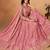 Pink Organza Semi Stitched Lehenga Choli with Heavy Embroidery Work