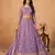 lavender organza lehenga set with choli and dupatta