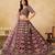 D Purple Art Silk Semi Stitched Lehenga Choli with Heavy Embroidery Work