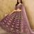 D Purple Art Silk Semi Stitched Lehenga Choli with Heavy Embroidery Work
