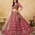 Maroon Art Silk Semi Stitched Lehenga Choli with Heavy Embroidery Work