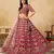 maroon art silk lehenga set with choli and dupatta