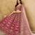 Maroon Art Silk Semi Stitched Lehenga Choli with Heavy Embroidery Work