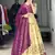 Wine Color  Marshmellow Rico  Printed With Contrast Weaving Work Lehenga With Unstitched Blouse