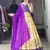 Purple Color  Marshmellow Rico  Printed With Contrast Weaving Work Lehenga With Unstitched Blouse