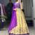 Purple Color  Marshmellow Rico  Printed With Contrast Weaving Work Lehenga With Unstitched Blouse