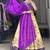 Purple Color  Marshmellow Rico  Printed With Contrast Weaving Work Lehenga With Unstitched Blouse