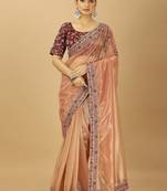 Party Wear Designer Net Saree With Embroidery Border and Blouse