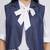 Ladies ethnic white denim shara with shirt and jacket