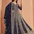 Blue embroidery & sequin georgette anarkali churidar suit-- Full stitched free size