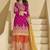 Rani pink chinon silk embroidered plazzo suit