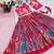 Pink natural crepe embroidered lehenga choli with mirror work