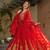 Red Faux Blooming Georgette With Rich Sequins Multi Embroidered Gown With Dupatta