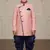 pink faux jute plain boys indo western dress with dhoti