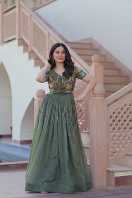 Green designer koti gown collections 5