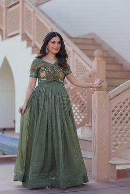 Green designer koti gown collections 6