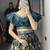 Teal Color  Floral Prints With Paper Mirror Belt  Muslin Satin Lehenga set - full stitched free size 
