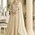 Off white georgette embroidered seroski zarkan anarkali suit