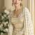 Off white georgette embroidered seroski zarkan anarkali suit
