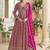 Pink georgette embroidered seroski zarkan anarkali suit