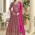 Pink georgette embroidered zarkan anarkali suit