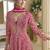 Pink georgette embroidered seroski zarkan anarkali suit