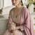 Onion pink georgette embroidered seroski zarkan anarkali suit
