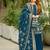  Teal Blue Heavy Embroidered Sharara Suit for Women