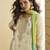 Off white chinon silk embroidered designer sharara suit