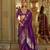 Purple color premium pv super fine soft silk saree with double zari weaving & hand deco finish     party & festive wear