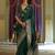 Green color premium pv super fine soft silk saree with double zari weaving & hand deco finish     party & festive wear