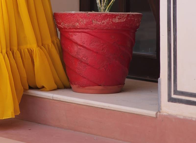 Yellow Faux Blooming Kurti With Beads Embroidery Work
