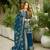  Teal Blue Heavy Embroidered Sharara Suit for Women