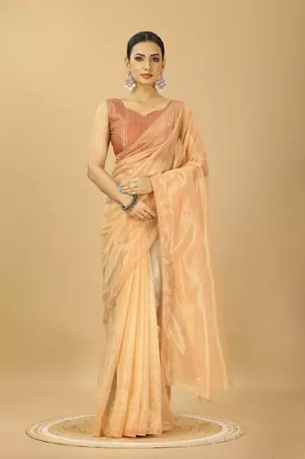 Fancy Net Party Wear Saree With Unstitched Embroidery Blouse Piece