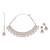 Round shape white kundan stone gold plated brass choker necklace set with maang tikkka for women