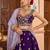 Purple Georgette Fabric Sequins embroidery Semi Stitched Lehenga & Unstitched Blouse With Dupatta