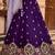 Purple Georgette Fabric Sequins embroidery Semi Stitched Lehenga & Unstitched Blouse With Dupatta