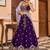 Purple Georgette Fabric Sequins embroidery Semi Stitched Lehenga & Unstitched Blouse With Dupatta