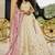 Cream Tissue Fabric Beads & Sequince Embroidered Semi Stitched Lehenga Choli & Dupatta
