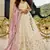 Cream Tissue Fabric Beads & Sequince Embroidered Semi Stitched Lehenga Choli & Dupatta